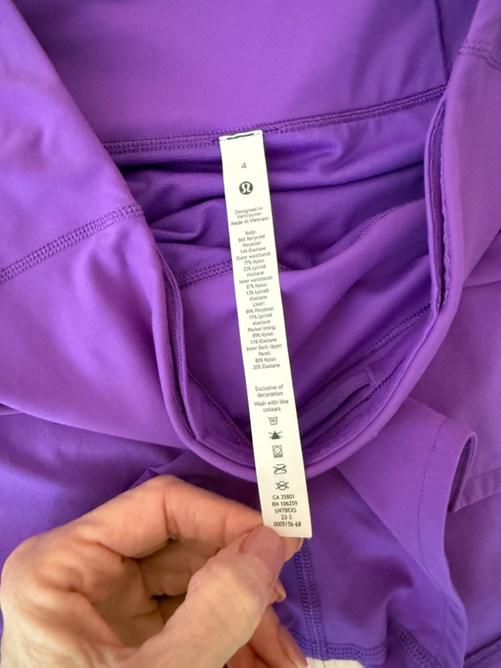 Lululemon Speed Up High-Rise Lined Short 2.5" Inseam Atomic Purple Size 4 $68 - Picture 4 of 17
